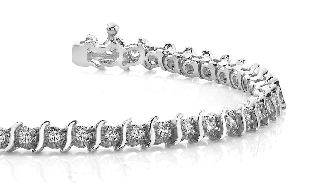 Classic Illusion S Lab - Grown Diamond Tennis Bracelet with 0.98 ct.(finished) 1.5mm - Luxury Time NYC