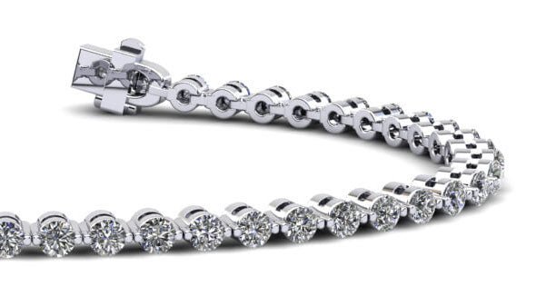 Classic Prong Set Diamond Tennis Bracelet with 2.04 ct.(finished) 2.25mm - Luxury Time NYC