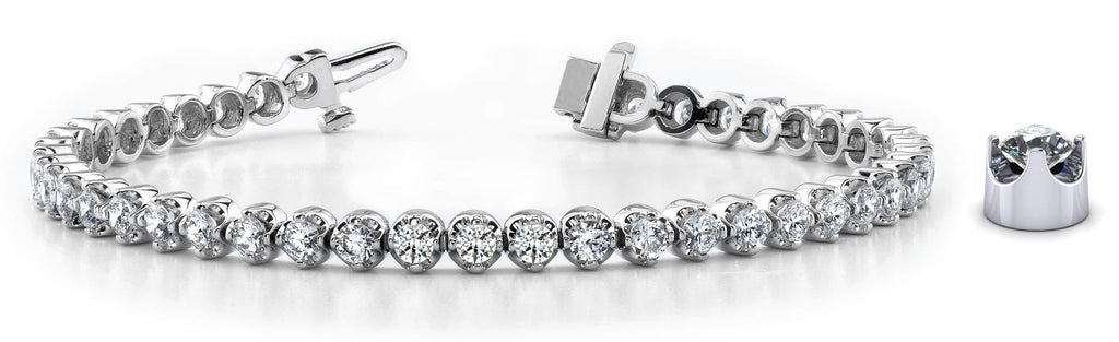 Classic Prong Set Diamond Tennis Bracelet with 3.18 ct.(finished) 2.5mm - Luxury Time NYC