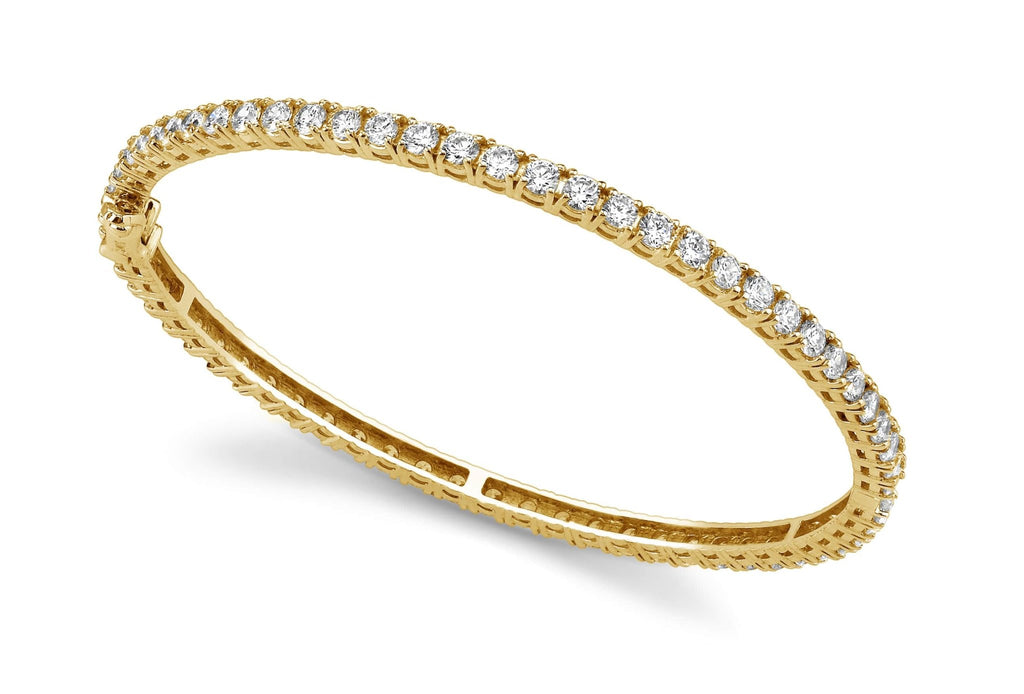 Classic Prong Set Lab - Grown Diamond Bangle with 5.42 ct.(finished) 2.8mm - Luxury Time NYC