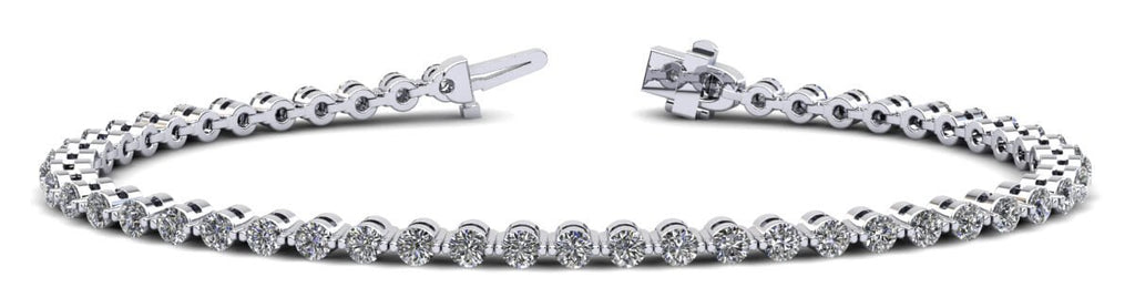 Classic Prong Set Lab - Grown Diamond Tennis Bracelet with 3.87 ct.(finished) 2.8mm - Luxury Time NYC