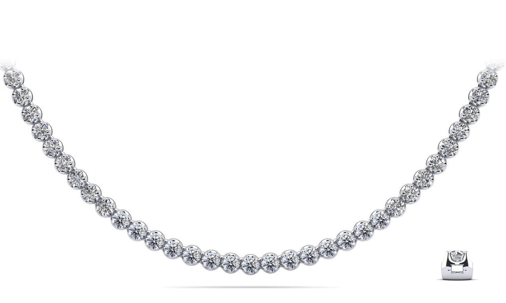 Classic Riviera Tennis Diamond Necklace with 3.06 ct.(finished) 1.6mm - Luxury Time NYC