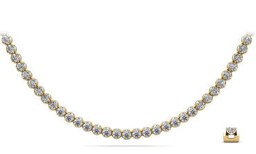 Classic Riviera Tennis Lab - Grown Diamond Necklace with 9.39 ct.(finished) 2.8mm - Luxury Time NYC