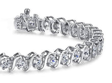 Load image into Gallery viewer, Classic S Shaped Diamond Tennis Bracelet with 0.77 ct.(finished) 1.25mm - Luxury Time NYC