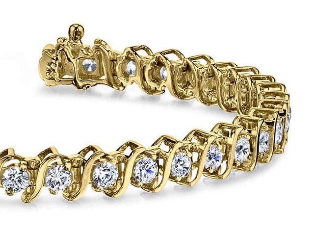 Classic S Shaped Diamond Tennis Bracelet with 2.48 ct.(finished) 2.25mm - Luxury Time NYC