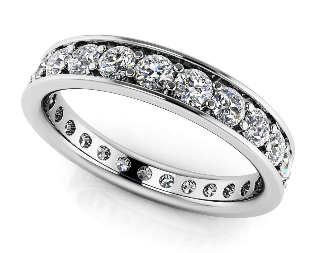 Classic Single Row Eternity Diamond Ring with 1.28 ct.(finished) 2.4mm - Luxury Time NYC