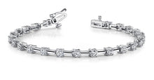 Load image into Gallery viewer, Classic Solid Rectangle Link Diamond Bracelet with 1.02 ct.(finished) 2mm - Luxury Time NYC