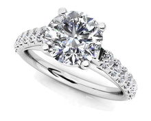 Load image into Gallery viewer, Classic Sparkle Diamond Engagement Ring with 0.96 ct. (0.50 ct. center diamond) - Luxury Time NYC