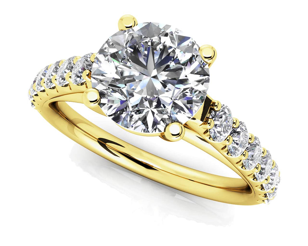 Classic Sparkle Diamond Engagement Ring with 1.21 ct. (0.75 ct. center diamond) - Luxury Time NYC