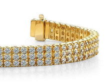 Load image into Gallery viewer, Classic Three Row Diamond Bracelet with 3.38 ct.(finished) 1.5mm - Luxury Time NYC