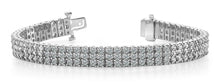 Load image into Gallery viewer, Classic Three Row Diamond Bracelet with 3.38 ct.(finished) 1.5mm - Luxury Time NYC