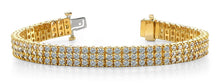 Load image into Gallery viewer, Classic Three Row Diamond Bracelet with 3.38 ct.(finished) 1.5mm - Luxury Time NYC