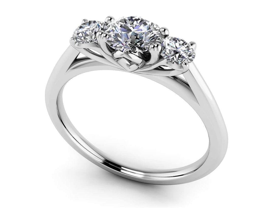 Classic Three Stone Diamond Wedding Lab - Grown Diamond Ring with 2.16 ct. (1.50 ct. center diamond) - Luxury Time NYC