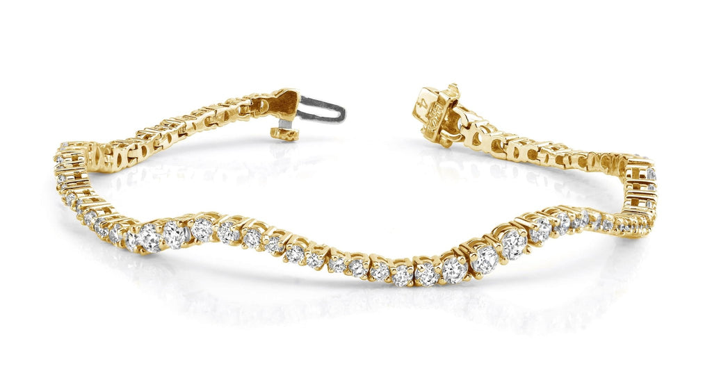 Classic Wave Journey Bracelet In Diamond with 3.07 ct.(finished) - Luxury Time NYC