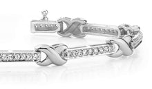 Load image into Gallery viewer, Classic Wavy X And Diamond Bracelet with 1.44 ct.(finished) 1.5mm - Luxury Time NYC