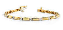 Load image into Gallery viewer, Clean Design Diamond And Bar Diamond Bracelet with 0.95 ct.(finished) 2.25mm - Luxury Time NYC