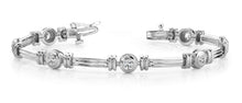 Load image into Gallery viewer, Column Link Bezel Set Diamond Bracelet with 0.70 ct.(finished) 3.0mm - Luxury Time NYC