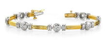 Load image into Gallery viewer, Column Link Bezel Set Diamond Bracelet with 0.98 ct.(finished) 3.4mm - Luxury Time NYC