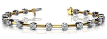 Load image into Gallery viewer, Column Link Round Diamond Bracelet with 1.26 ct.(finished) 2.5mm - Luxury Time NYC