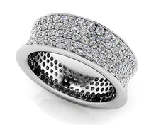 Load image into Gallery viewer, Concave 5 Row Diamond Eternity Ring with 2.10 ct.(finished) 1.3mm - Luxury Time NYC