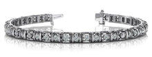 Load image into Gallery viewer, Cross Directional Link Diamond Bracelet with 1.01 ct.(finished) 1.7mm - Luxury Time NYC