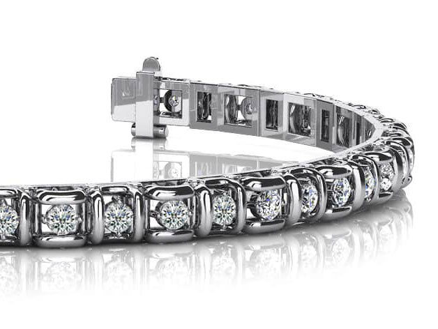 Cross Directional Link Diamond Bracelet with 2.52 ct.(finished) 2.5mm - Luxury Time NYC