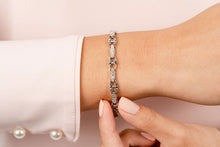 Load image into Gallery viewer, Crown Link Diamond Bracelet with 1.00 ct.(finished) 1.25mm, 1.5mm, 2.0mm - Luxury Time NYC