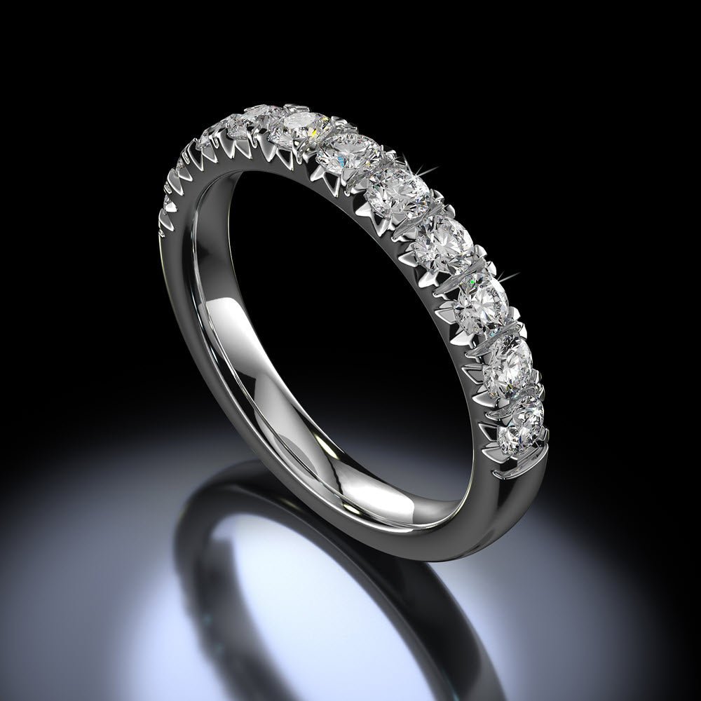 Crown Set Diamond Anniversary Diamond Ring with 0.30 ct.(finished) 1.6mm - Luxury Time NYC