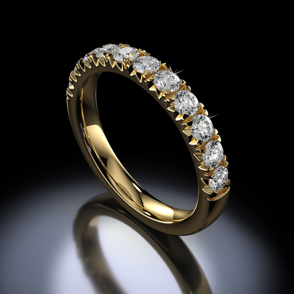 Crown Set Diamond Anniversary Diamond Ring with 0.30 ct.(finished) 1.6mm - Luxury Time NYC