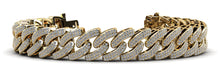 Load image into Gallery viewer, Cuban Link Two Rows Diamond Bracelet with 4.66 ct.(finished) 1mm - Luxury Time NYC