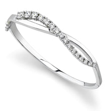 Load image into Gallery viewer, Curved Accent Diamond Journey Bangle Diamond with 2.05 ct.(finished) - Luxury Time NYC