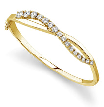 Load image into Gallery viewer, Curved Accent Diamond Journey Lab - Grown Diamond Bangle with 2.05 ct.(finished) - Luxury Time NYC