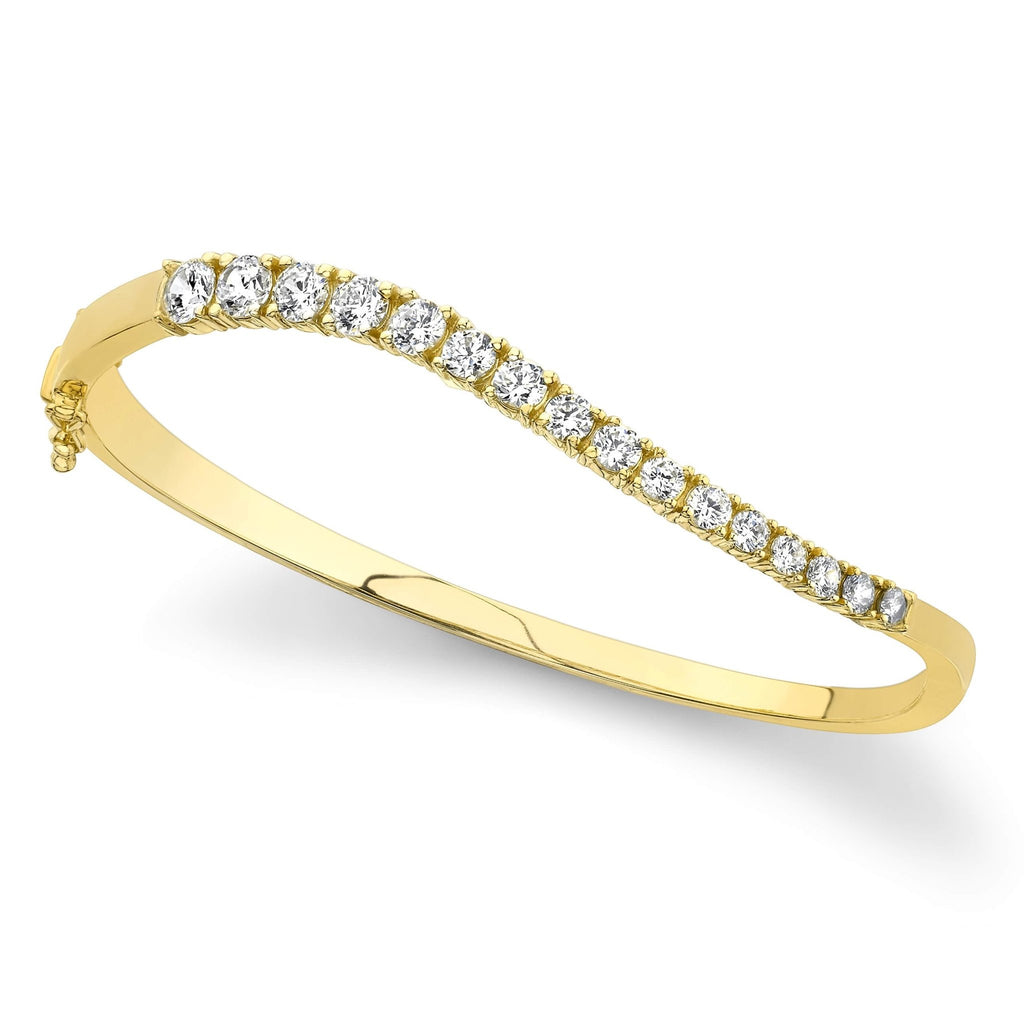 Curved Diamond Journey Bangle Diamond with 1.97 ct.(finished) - Luxury Time NYC