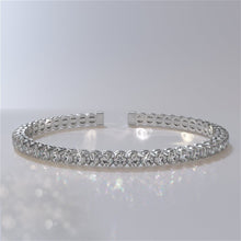 Load image into Gallery viewer, Curved Prong Flexible Diamond Bangle Bracelet with 1.65 ct.(finished) 1.9mm - Luxury Time NYC