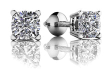 Load image into Gallery viewer, Cushion Cut Diamond Diamond Studs with 1.50 ct.(finished) 5mm - Luxury Time NYC