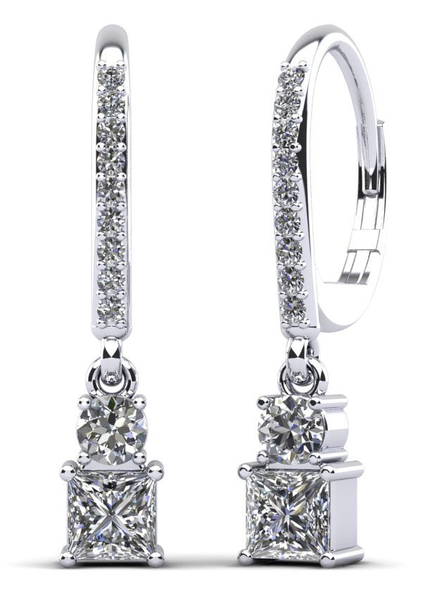 Darling Diamond Drop Lab - Grown Diamond Earrings with 0.83 ct.(finished) 1.2mm, 2.7mm, 3.5mm - Luxury Time NYC