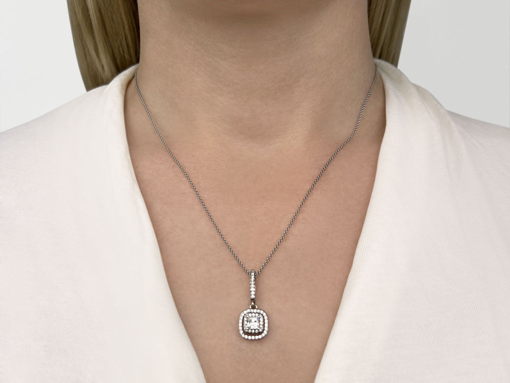 Day To Night Diamond Drop Lab - Grown Diamond Pendant with 0.53 ct. (0.27 ct. center diamond) - Luxury Time NYC