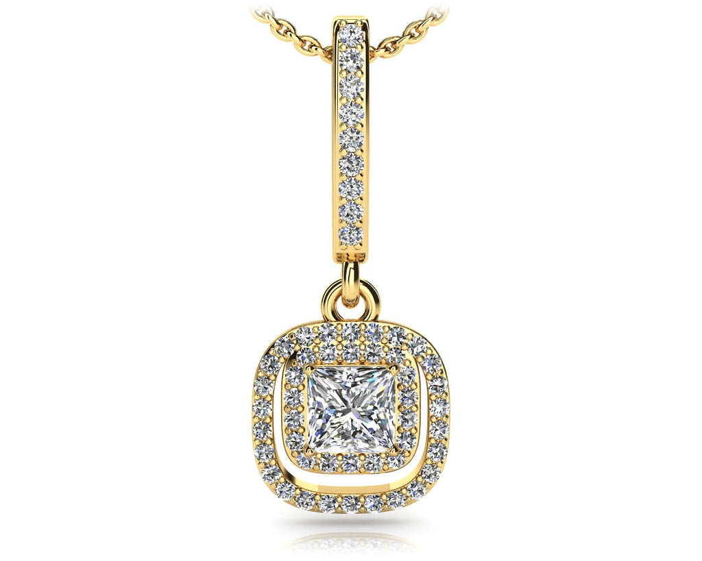 Day To Night Diamond Drop Lab - Grown Diamond Pendant with 0.53 ct. (0.27 ct. center diamond) - Luxury Time NYC