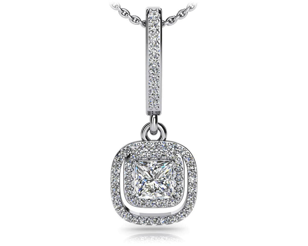 Day To Night Diamond Drop Lab - Grown Diamond Pendant with 0.53 ct. (0.27 ct. center diamond) - Luxury Time NYC