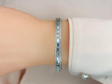 Load image into Gallery viewer, Dazzling Baguette And Round Diamond Bangle with 4.17 ct.(finished) 4.5x2mm, 1.1mm - Luxury Time NYC