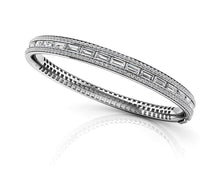 Load image into Gallery viewer, Dazzling Baguette And Round Diamond Bangle with 4.17 ct.(finished) 4.5x2mm, 1.1mm - Luxury Time NYC