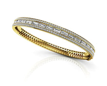 Load image into Gallery viewer, Dazzling Baguette And Round Lab - Grown Diamond Bangle with 4.17 ct.(finished) 4.5x2mm, 1.1mm - Luxury Time NYC