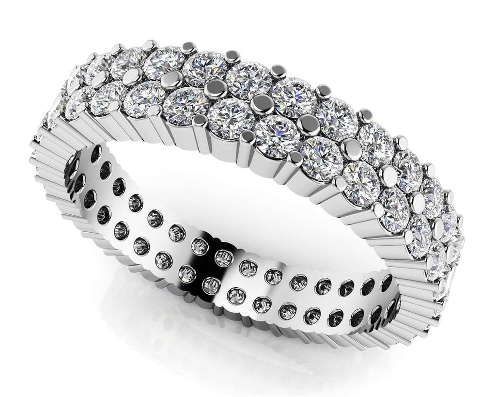 Dazzling Double Row Eternity Band Diamond with 1.17 ct.(finished) 1.5mm - Luxury Time NYC