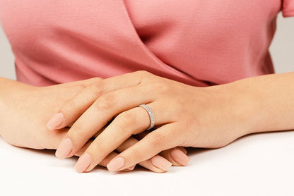 Dazzling Double Row Eternity Band Lab - Grown Diamond with 1.50 ct.(finished) 1.75mm - Luxury Time NYC