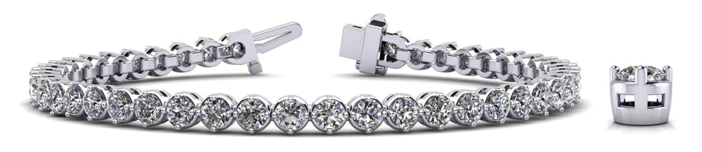 Dazzling Four Prong Lab - Grown Diamond Tennis Bracelet with 2.21 ct.(finished) 2mm - Luxury Time NYC