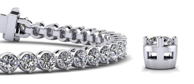 Dazzling Four Prong Lab - Grown Diamond Tennis Bracelet with 4.83 ct.(finished) 3mm - Luxury Time NYC