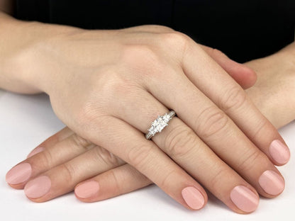 Dazzling Princess Diamond Engagement Ring with 1.23 ct. (0.50 ct. center diamond) - Luxury Time NYC