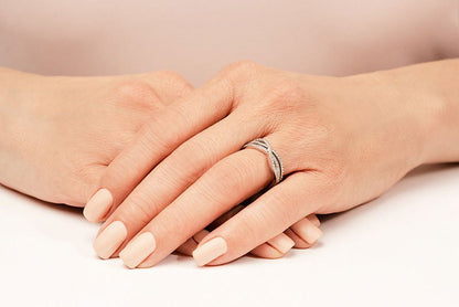 Dazzling Three Row Anniversary Diamond Ring with 0.46 ct.(finished) 1.1mm - Luxury Time NYC