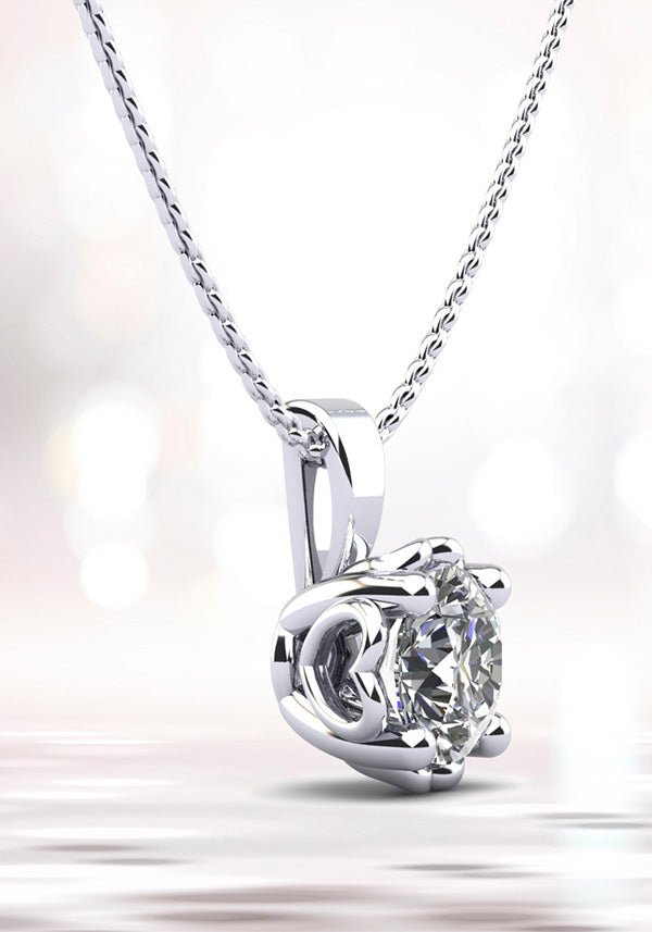 Dearest Sweetheart Diamond Pendant with 0.25 ct.(finished) 4mm - Luxury Time NYC