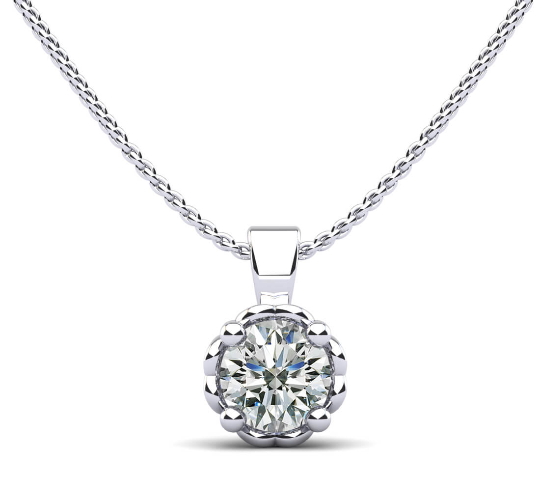 Dearest Sweetheart Lab - Grown Diamond Pendant with 0.25 ct.(finished) 4mm - Luxury Time NYC